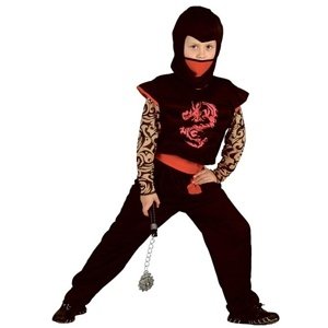 Ninja-červený dračí kostým pre deti