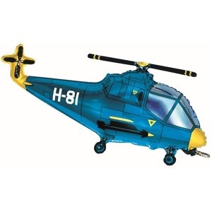 Fóliový balón Helikoptéra modrá 60 cm