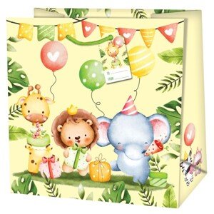 Darčeková taška štvorcová safari party 15x6x14,6 cm