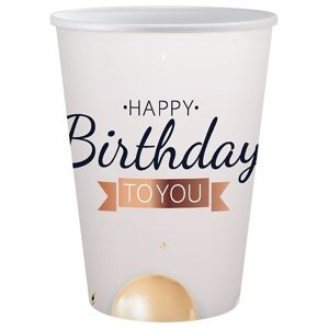 Papierové poháre Happy Birthday To You 250 ml 6 ks