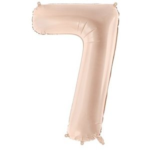 Fóliový balón s číslami "7" tmavobéžový 72 cm
