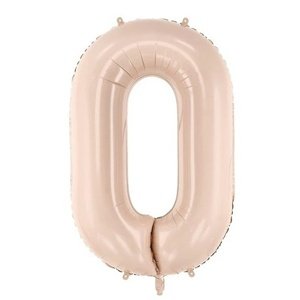 Fóliový balón s číslami "0" tmavobéžový 72 cm