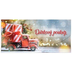 Darčeková obálka s nápisom na darčekovej poukážke