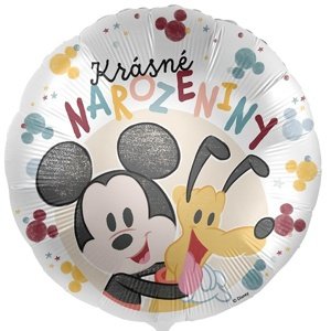 Fóliový balón Krásne narodeniny Mickey pastel 43 cm