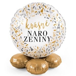 Fóliový balón Krásne narodeniny stojace