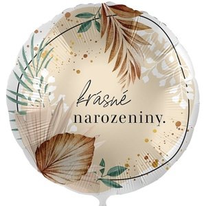 Fóliový balón Krásne narodeninové listy 43 cm