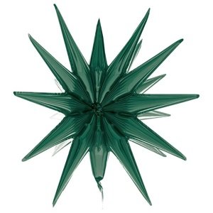 Fóliová fľaša 3D hviezda zelená 50x46 cm
