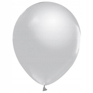 Metalické strieborné latexové balóniky 30 cm 10 ks