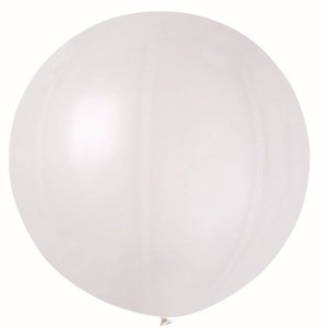 Latexový balón metalický biely 80 cm 1 ks