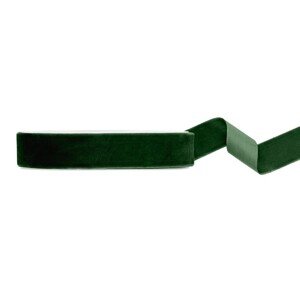 Stuha velúr fľaša zelená 25mm/10m