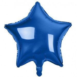 Fóliový balón Star tmavo modrý 48cm