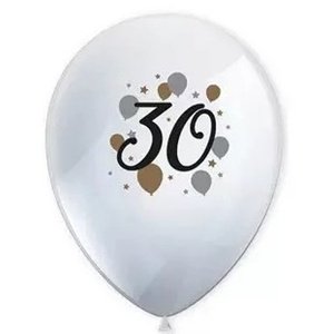Latexové balóny 30. narodeniny 6 ks