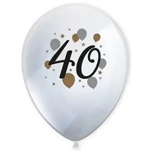 Latexové balóny 40. narodeniny 6 ks
