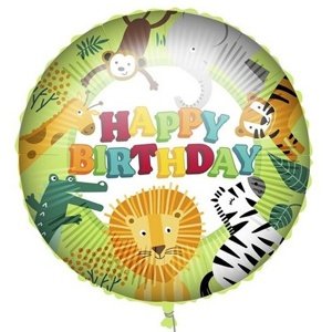 Fóliový balón Happy Birthday Zoo 46 cm