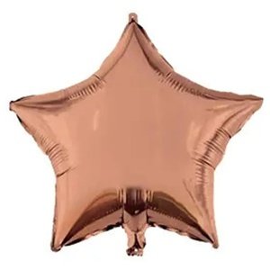 Balónik z fólie hviezda ružovo zlatá 46 cm