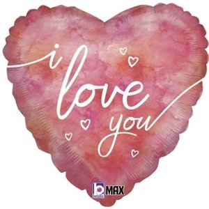 Fóliový balón "I Love You" ružový 46 cm