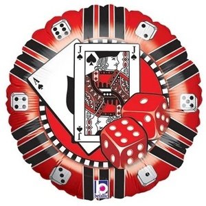 Balónik z fólie Casino chip 46 cm