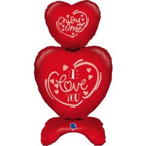 Fóliový balón samostojný srdce I love you 97 cm