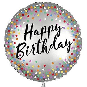Fóliový balón Happy Birthday obojstranný 46 cm