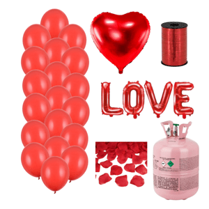 Párty set - LOVE YOU , červená