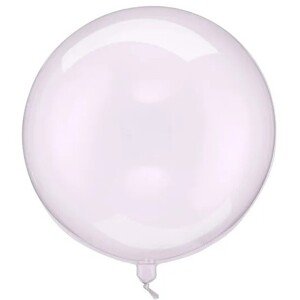 Fóliový balón transparentný fialový 40 cm