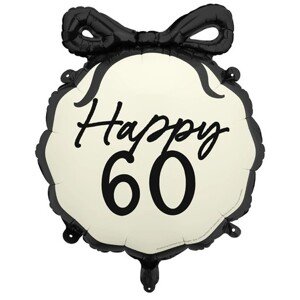 Fóliový balón s mašľou Happy 60 47x45cm