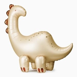 Stojaci fóliový balón Brontosaurus béžový 91x85cm