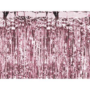 Dekorácia záves fólia ružová zlatá 100x200cm