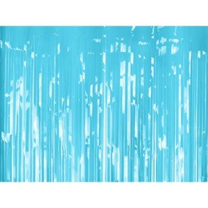 Dekorácie fóliové závesy svetlo modrá 100x200cm