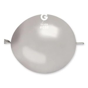 Strieborný balón 33 cm 50 ks