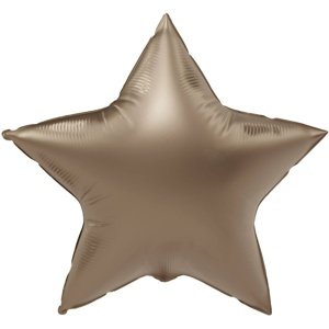 Fóliový balón Star dimmed gold, matný 45 cm