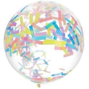 Latexový balón s pastelovými konfetami 61 cm 1 ks
