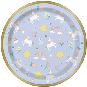 Papierové taniere Jednorožec 23 cm 8 ks