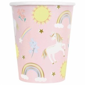 Papierové poháre Unicorn 260 ml 8 ks