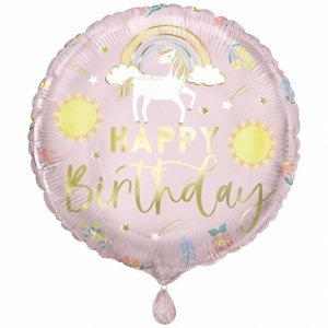 Fóliový balón HB Unicorn ružový 45 cm