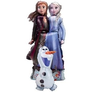 Fóliový balón Airwalker Frozen 2 Elsa, Anna, Olaf 147x68 cm