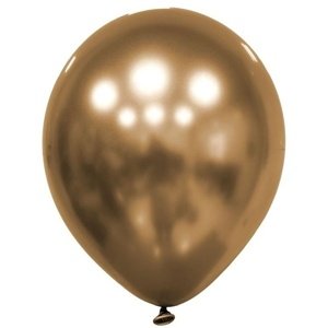 Latexové balóny chrómovo zlaté 48cm 25ks