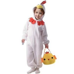 Detský kostým Chicken white veľkosť 92 - 104 cm