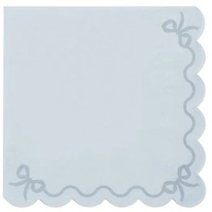 Papierové obrúsky s volánikmi fog blue 33x33 cm 20 ks