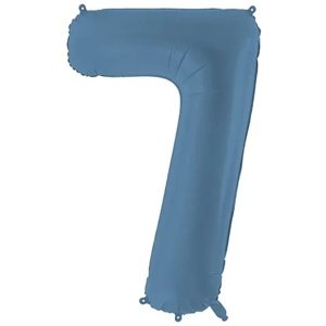 Fóliový balón číslo 7 námornícka modrá 86 cm