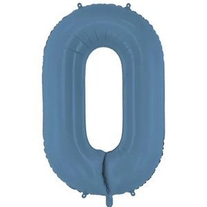 Fóliový balón číslo 0 námornícka modrá 86 cm