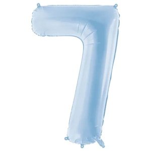 Fóliový balón číslo 7 modrá hmla 86 cm