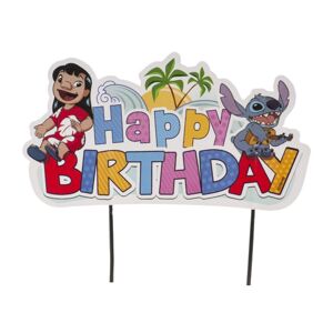 Topper na tortu Happy Birthday Stitch 17,5 cm