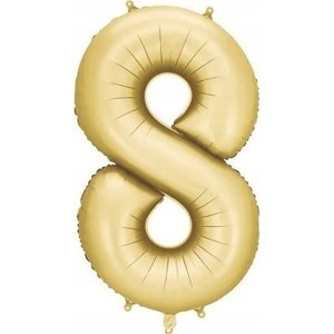 Fóliový balón číslo 8 zlatý 86 cm