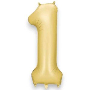 Fóliový balón číslo 1 zlatý 86 cm
