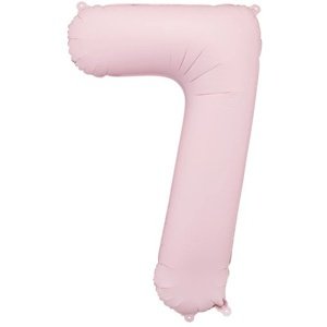 Fóliový balón číslo 7 svetloružový 86 cm
