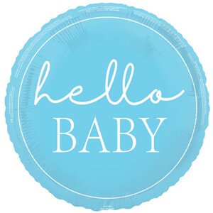 Modrý fóliový balón Hello Baby 46 cm