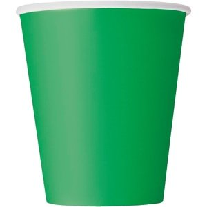 Papierové poháre smaragdovo zelené 266 ml