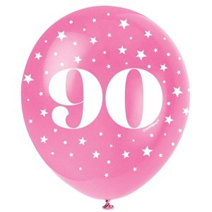 Latexové balóniky č. 90 s hviezdičkami 30 cm 5 ks