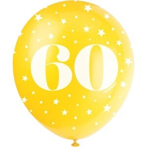 Latexové balóniky č. 60 s hviezdičkami 30 cm 5 ks
